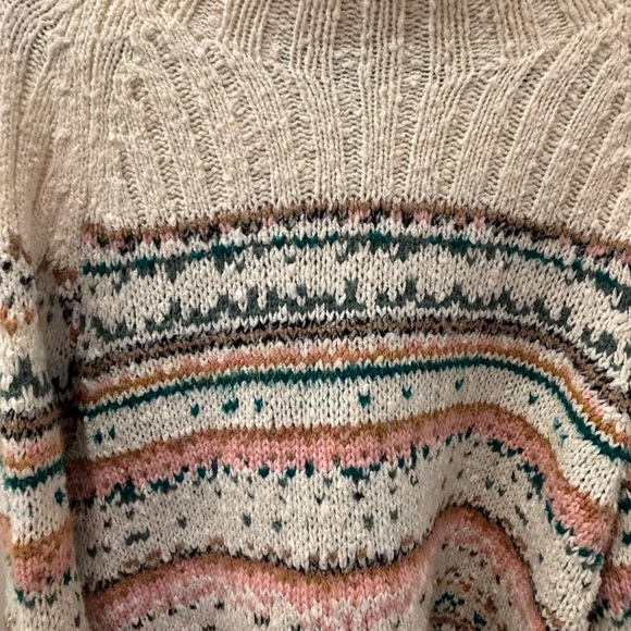 NWOT Anthropologie Pilcro Oversized Cozy Multicolor Turtleneck Sweater - XS - Picture 2 of 7